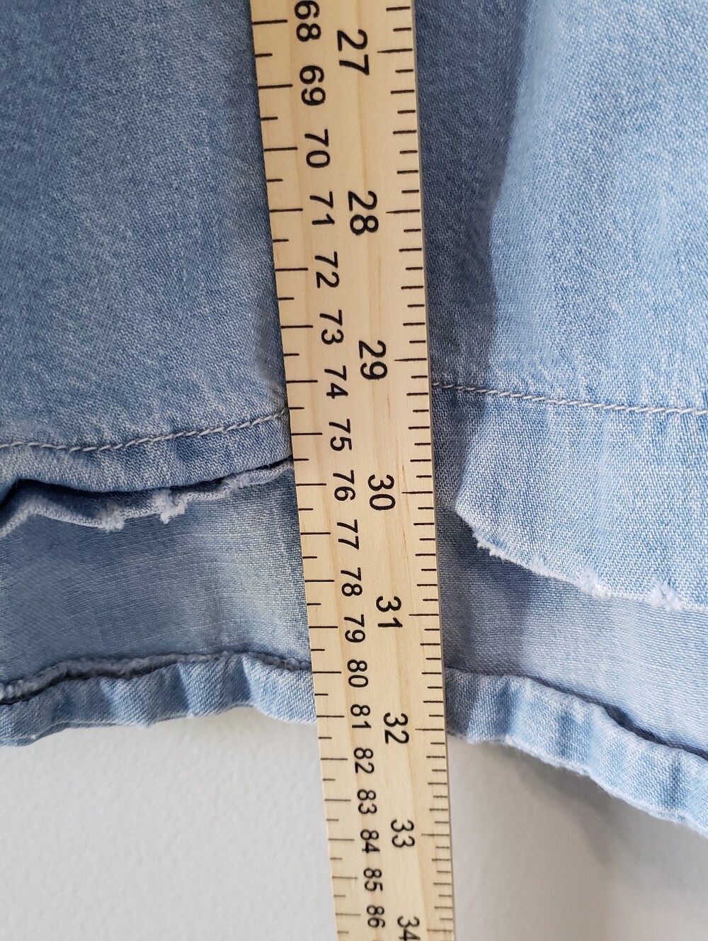 We The Free The Hannah Light Wash Denim Button Front Mini Shirtdress Women Small - Picture 10 of 14